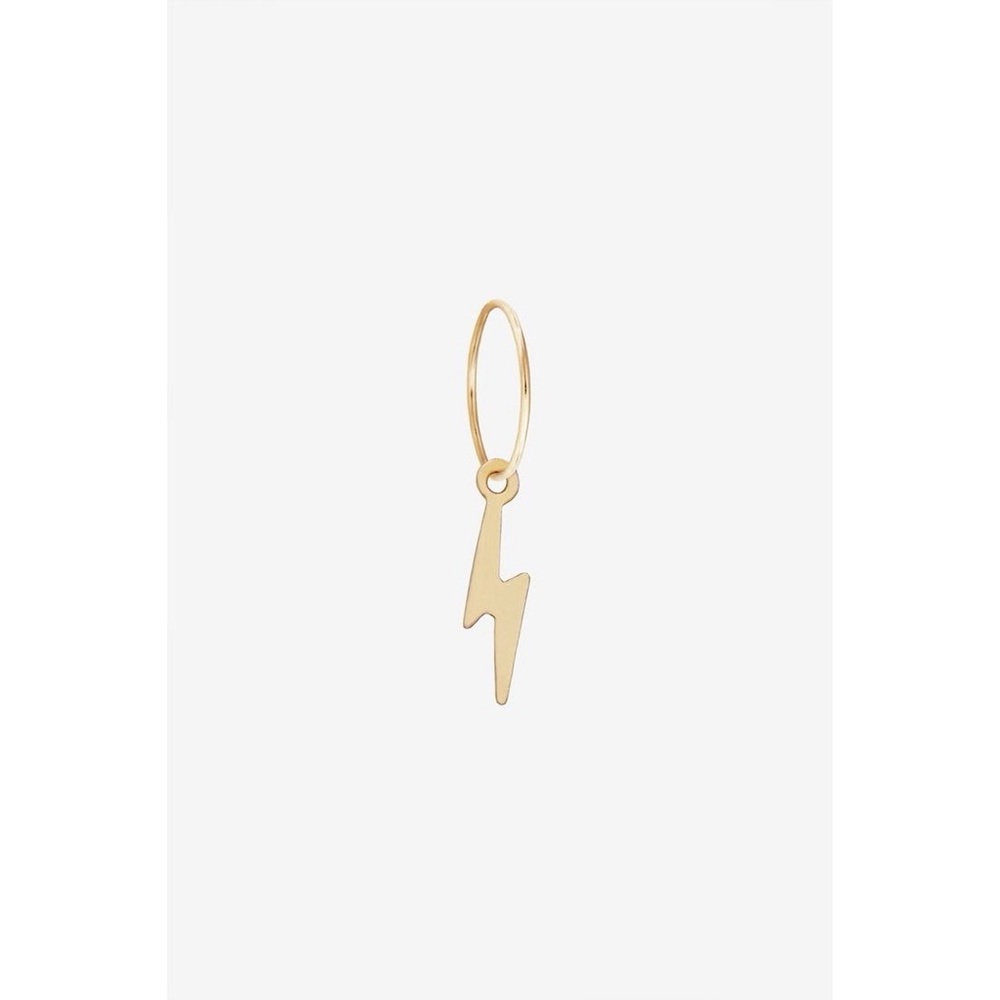 Anine Bing Lightning Bolt 14k Gold Earring